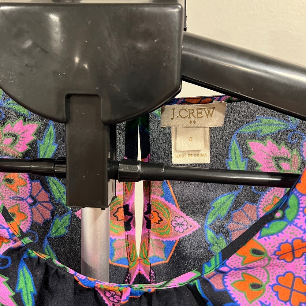 J Crew Floral/geometric Peplum Top - Picture 4 of 5